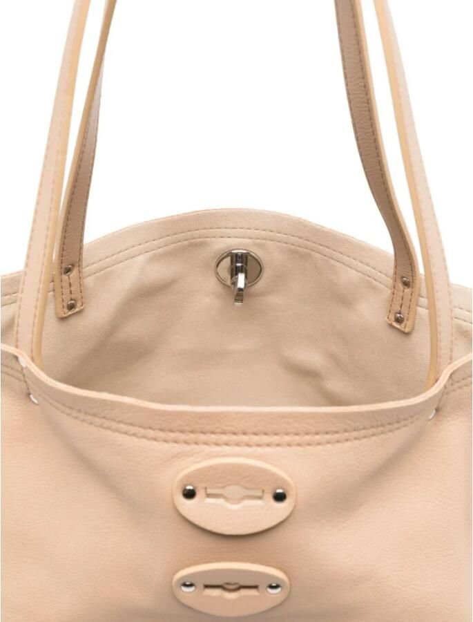 Zanellato Beige leren mediatas met zilveren studs Beige Dames - Foto 2