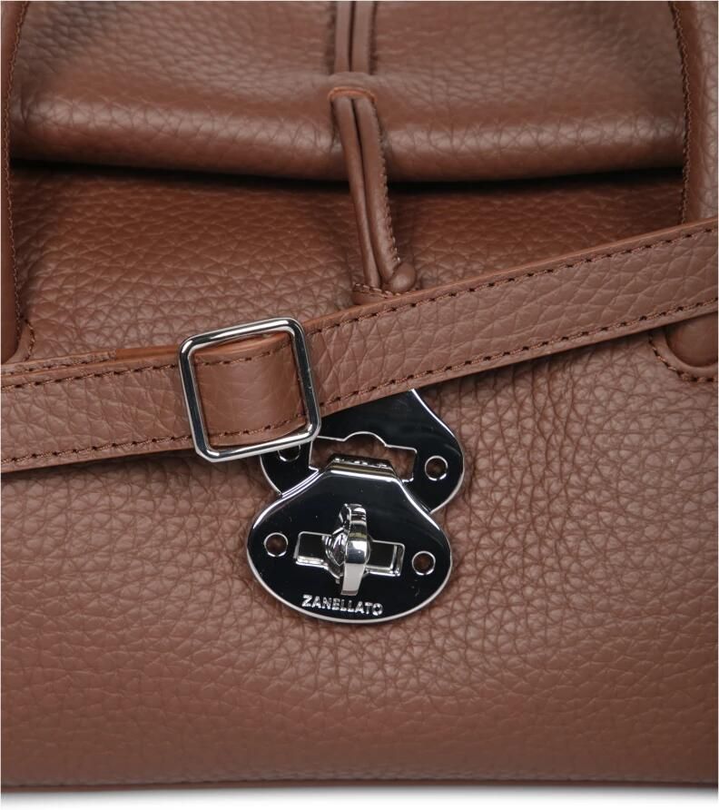 Zanellato Hobo bags Dotta Centauro Small Grained Leather Handbag in bruin - Foto 3