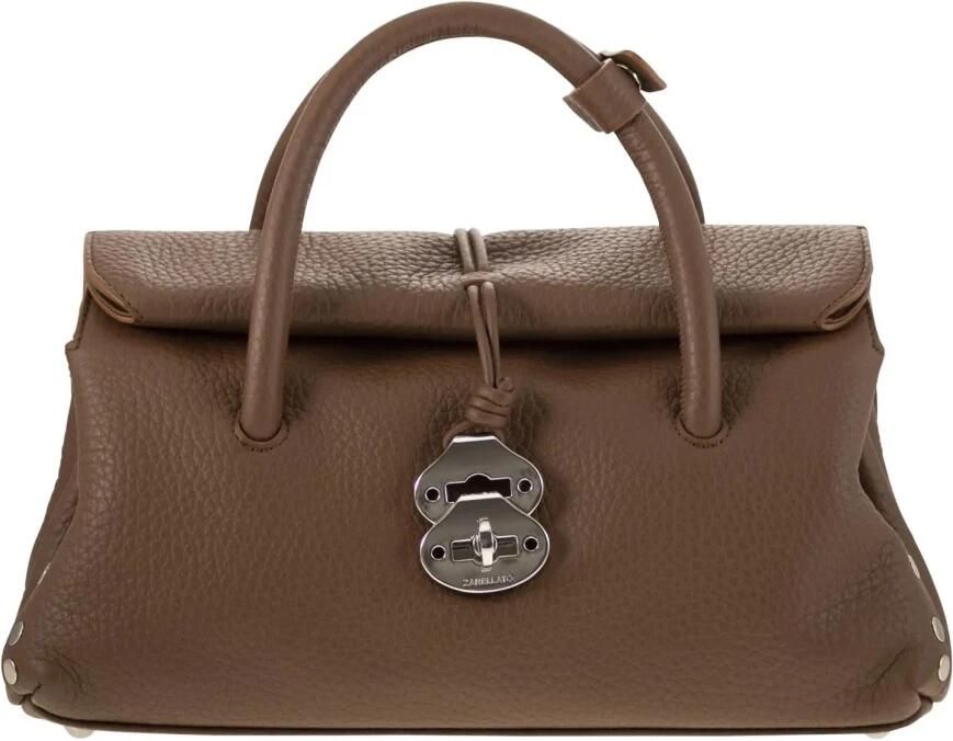 Zanellato Hobo bags Dotta Centauro Small Grained Leather Handbag in bruin