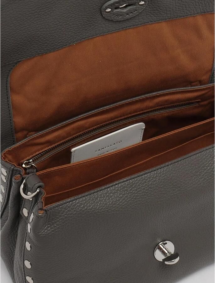 Zanellato Shoppers Grained Leather Tote Bag in grijs - Foto 3
