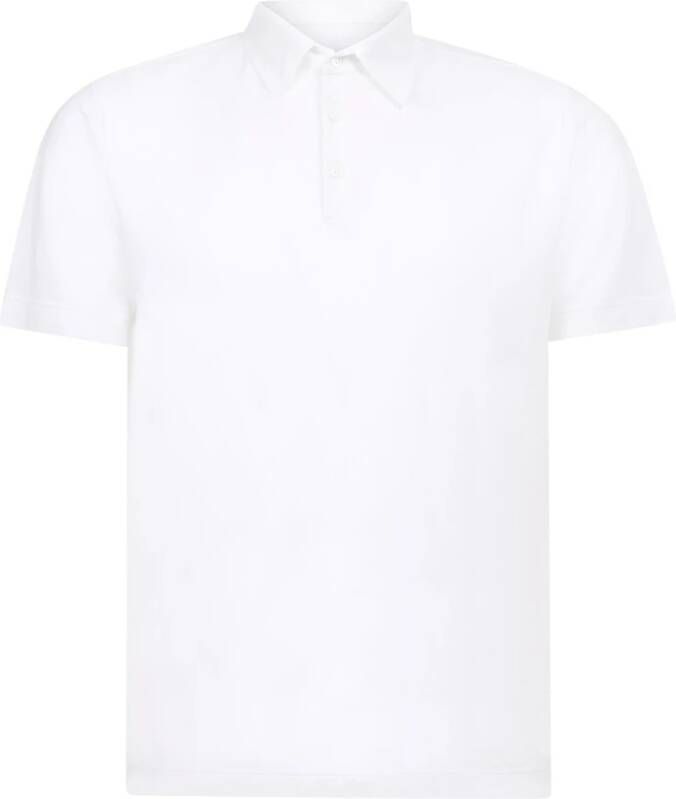 Zanone Witte Katoenen Polo Shirt White Heren