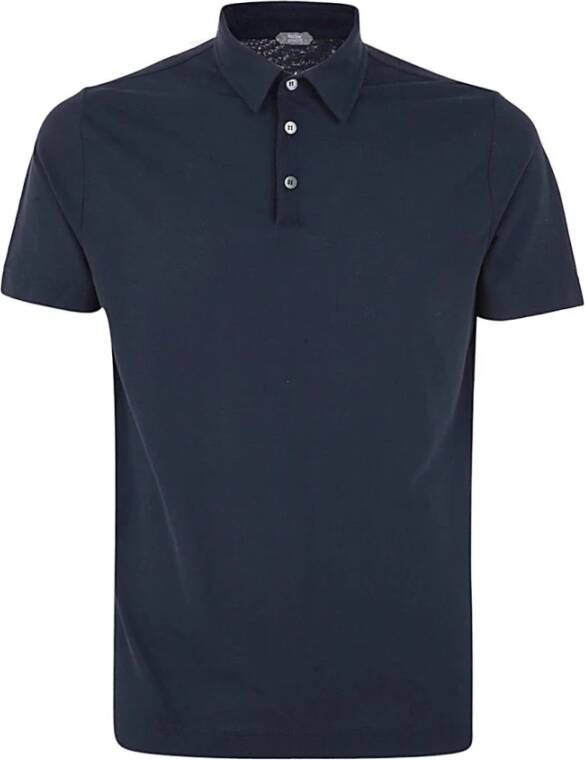 Zanone Polo Basic T-shirt Blauw Heren