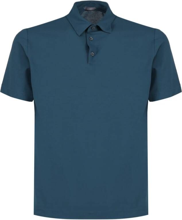 Zanone Polo Shirt Blauw Heren