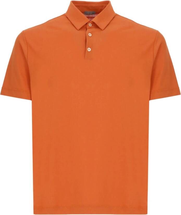 Zanone Polo Shirt Oranje Heren