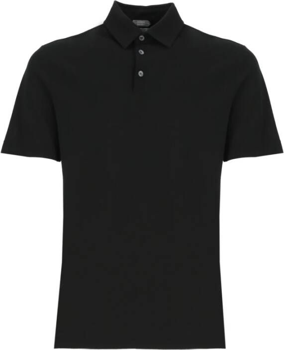 Zanone Polo Shirt Zwart Heren
