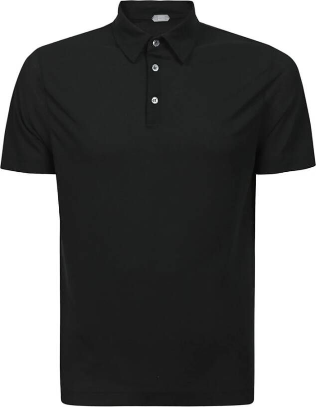 Zanone Polo Shirt Zwart Heren