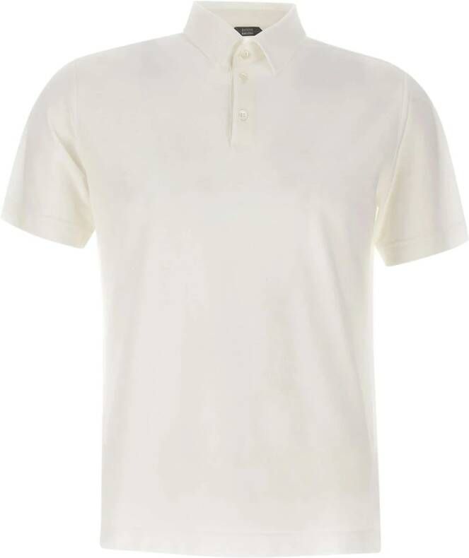 Zanone Witte Polo T-shirts en Polos White Heren