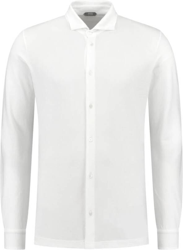 Zanone Witte Katoenen Overhemd Model 811978 White Heren