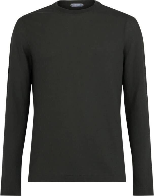 Zanone T-Shirts Groen Heren