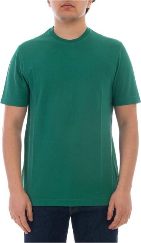 Zanone Slim Fit Organisch Katoenen T-shirt Green Heren