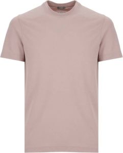 Zanone T-Shirts Roze Heren