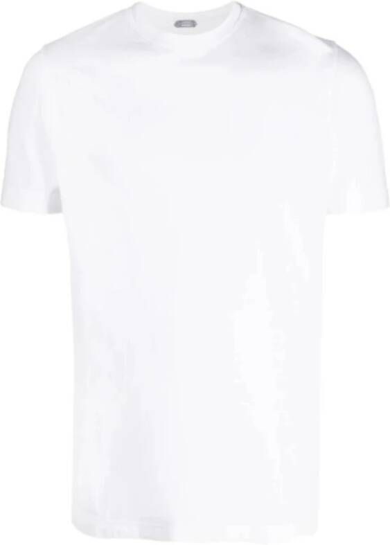 Zanone Slim Fit Organisch Katoenen T-shirt White Heren