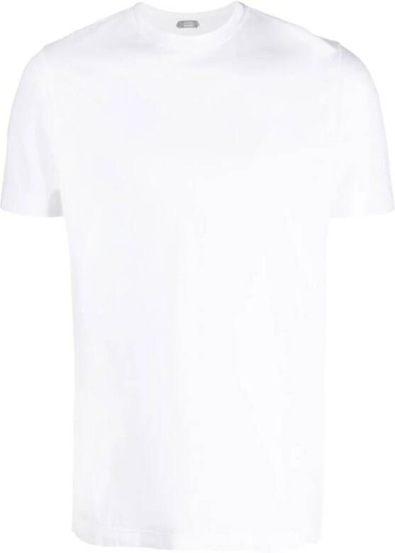 Zanone Slim Fit Organisch Katoenen T-shirt White Heren