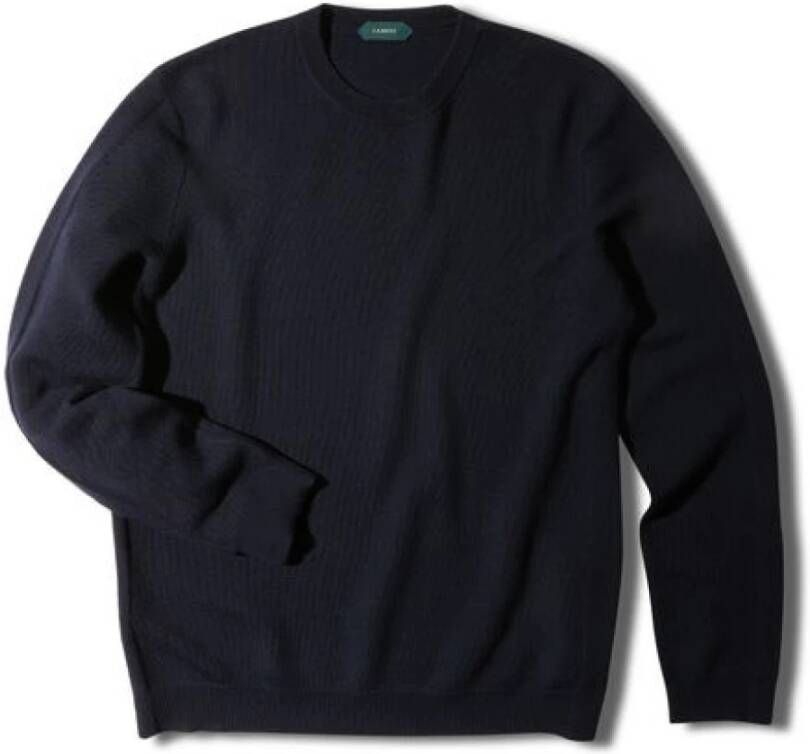 Zanone Truien Blauw Heren