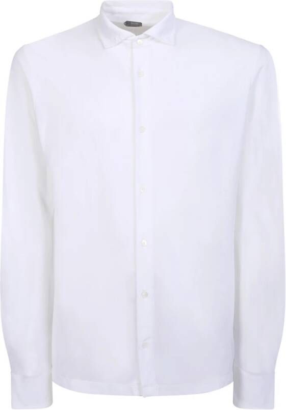 Zanone Witte Katoenen Overhemd met Klassieke Kraag White Heren