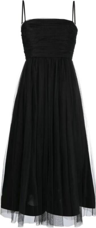 Zimmermann Zwarte strapless tule jurk Black Dames