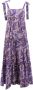 Zimmermann Paarse Maxi Jurk met Vierkante Halslijn en Uitlopende Rok Purple Dames - Thumbnail 4