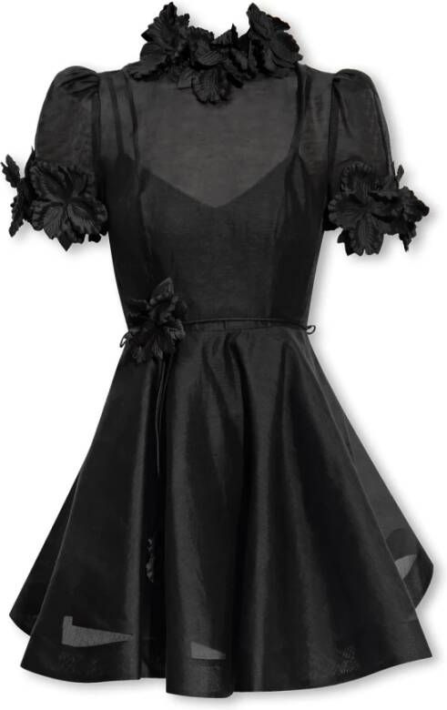Zimmermann Mini-jurk met pofmouwen Zwart Dames