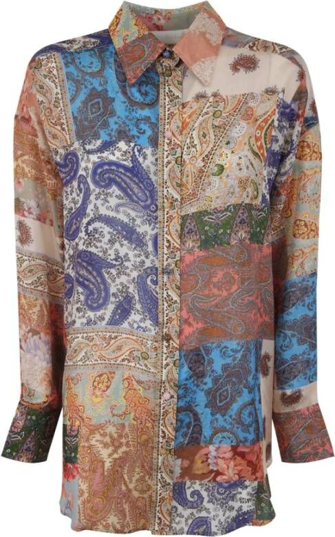 Zimmermann Patch Paisley Devi Manstyle Shirt Multicolor Dames