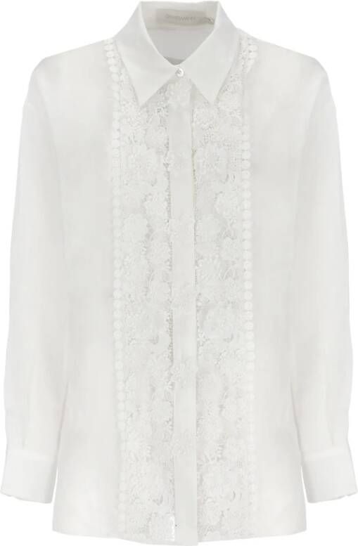 Zimmermann Witte Ramie Overhemd voor Dames White Dames