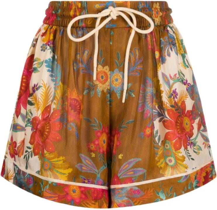 Zimmermann Stijlvolle Zijden Shorts voor Vrouwen Multicolor Dames