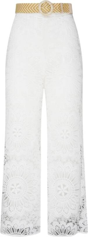 Zimmermann Straight Trousers Wit Dames