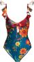 Zimmermann Gerimpelde Schouder Gember Top Multicolor Dames - Thumbnail 1