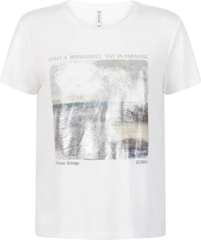 Zoso Valerie T-shirt Beige Dames
