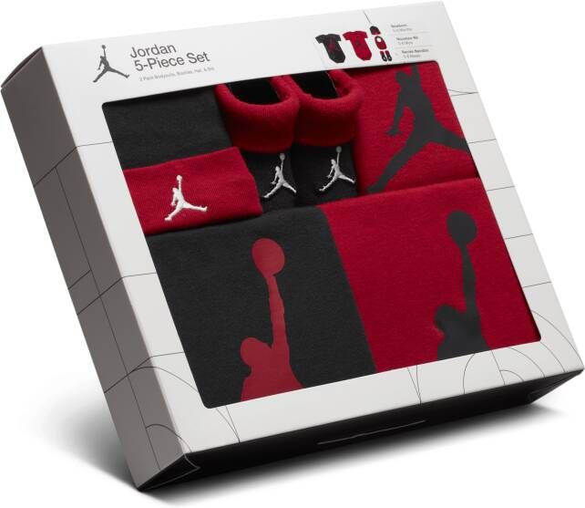 Jordan 5-Piece Core Gift Set vijfdelige boxset met rompertjes voor baby's Rood