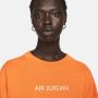Jordan Air Sweatshirt met ronde hals voor dames Oranje - Thumbnail 3