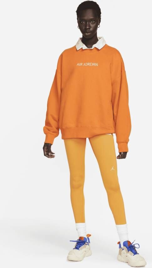Jordan Air Sweatshirt met ronde hals voor dames Oranje