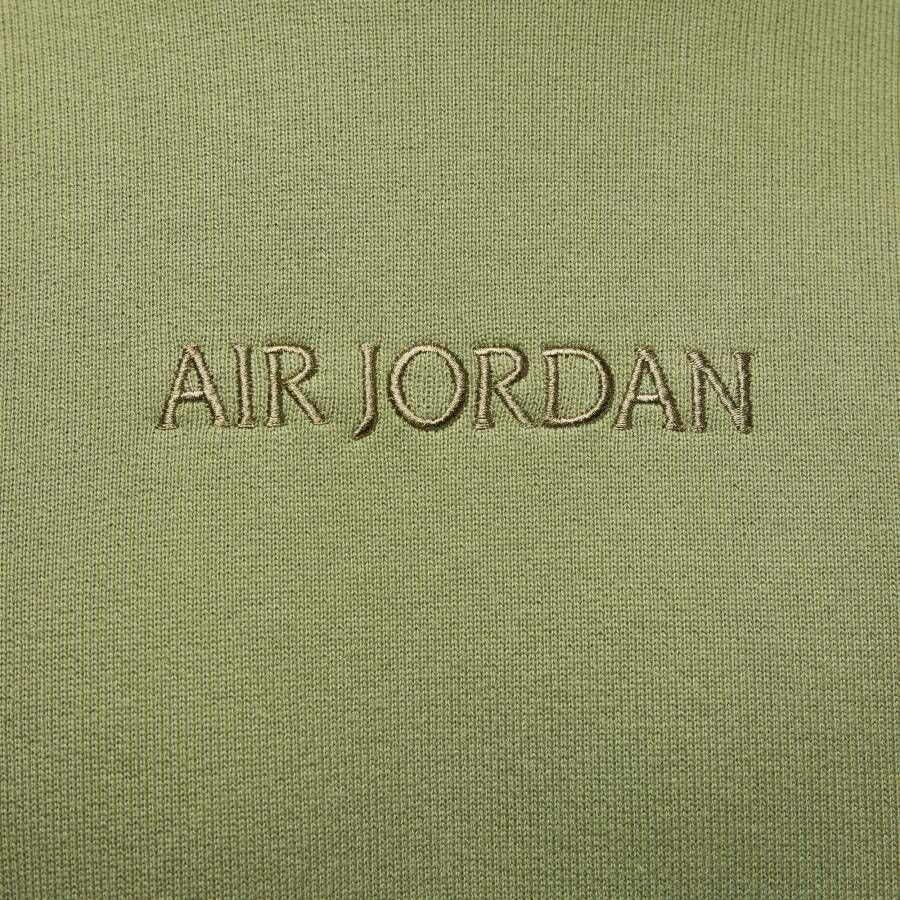 Jordan Air Wordmark sweatshirt van fleece met ronde hals voor heren Groen