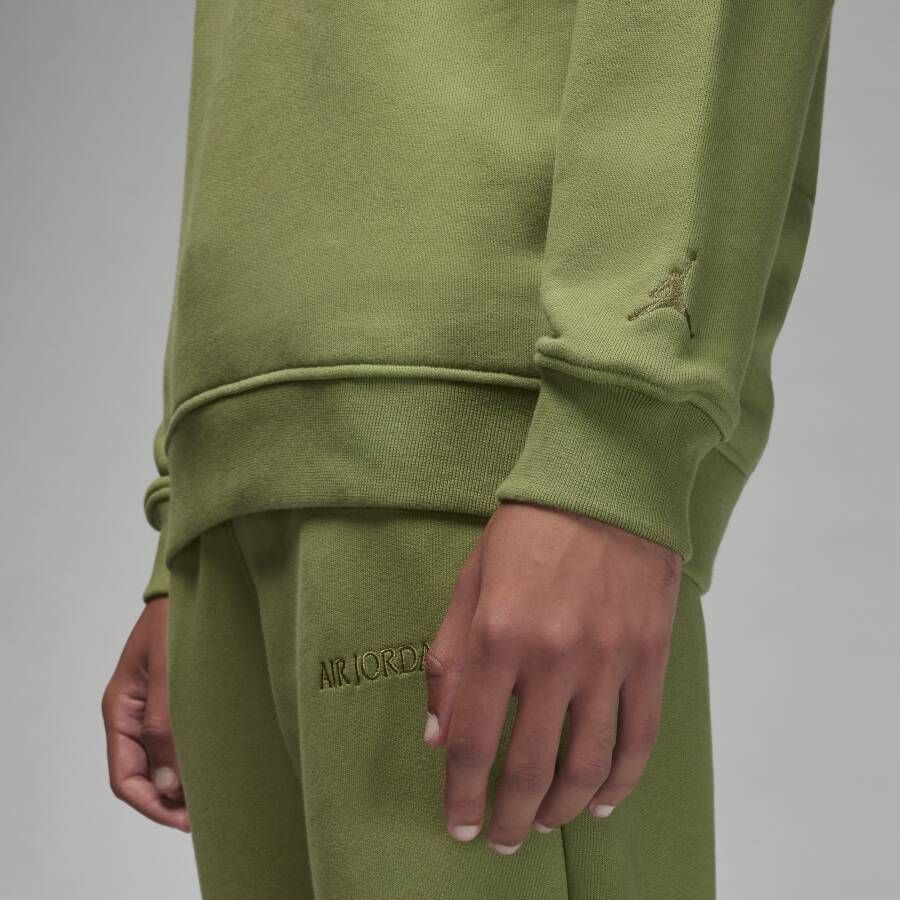 Jordan Air Wordmark sweatshirt van fleece met ronde hals voor heren Groen