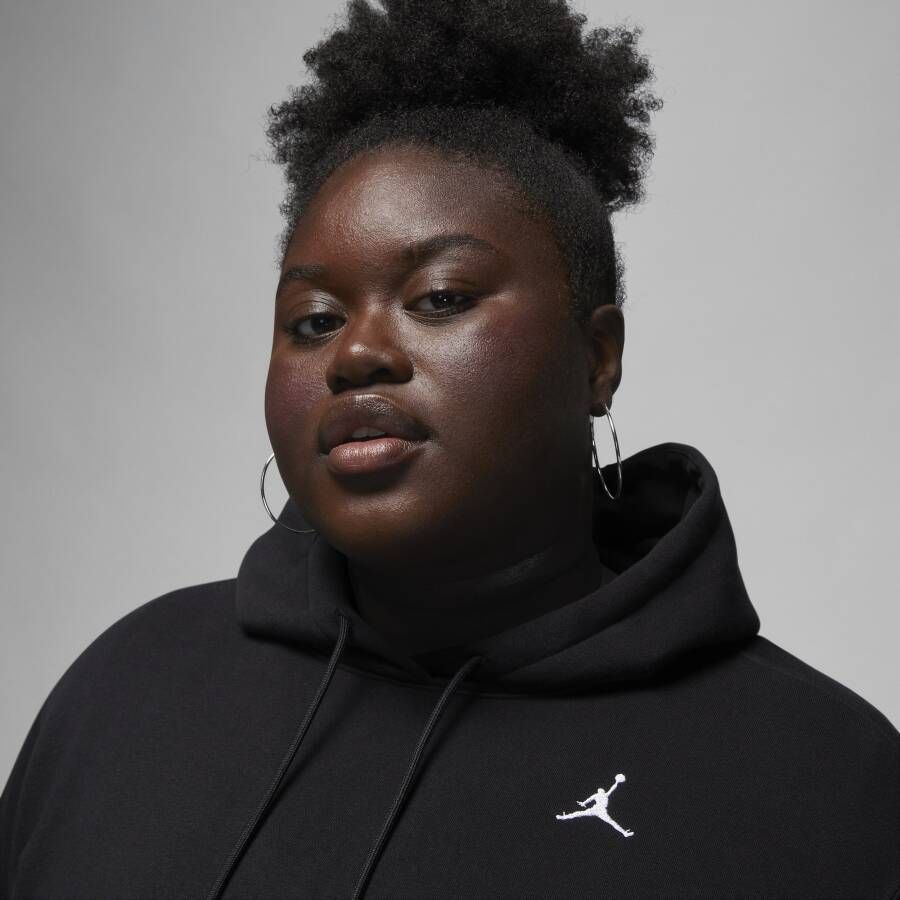 Jordan Brooklyn Fleece hoodie voor dames (Plus Size) Zwart