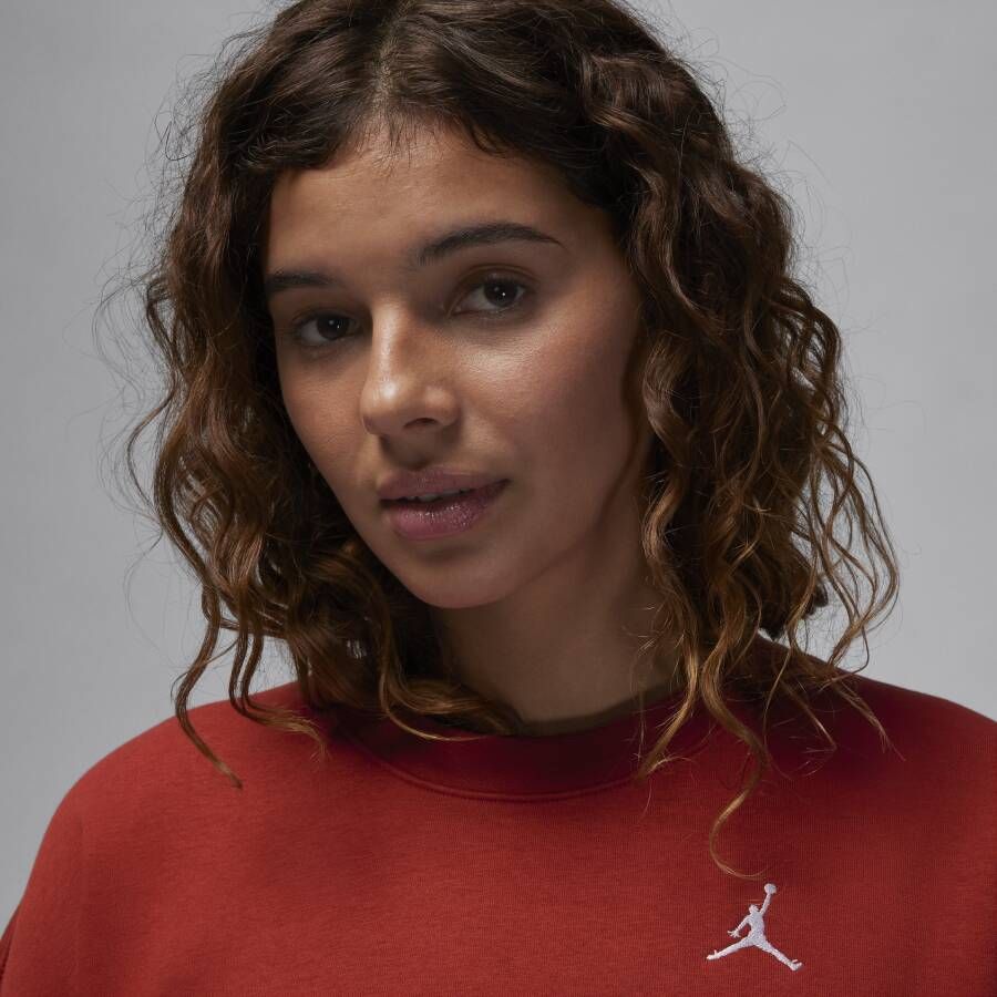 Jordan Brooklyn Fleece sweatshirt met ronde hals voor dames Rood