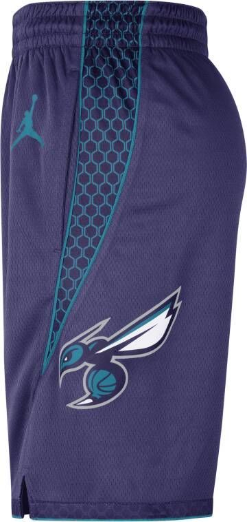Jordan Charlotte Hornets Statement Edition Swingman Dri-FIT NBA-basketbalshorts voor heren Paars