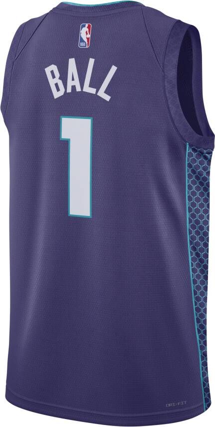 Jordan Charlotte Hornets Statement Edition Swingman Dri-FIT NBA jersey voor heren Paars - Foto 2