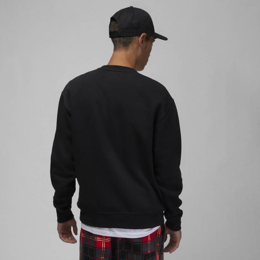 Jordan Essential Holiday Fleecetop met ronde hals voor heren Zwart