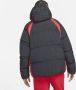 Jordan Zwarte gewatteerde jas met capuchon Black Heren - Thumbnail 2