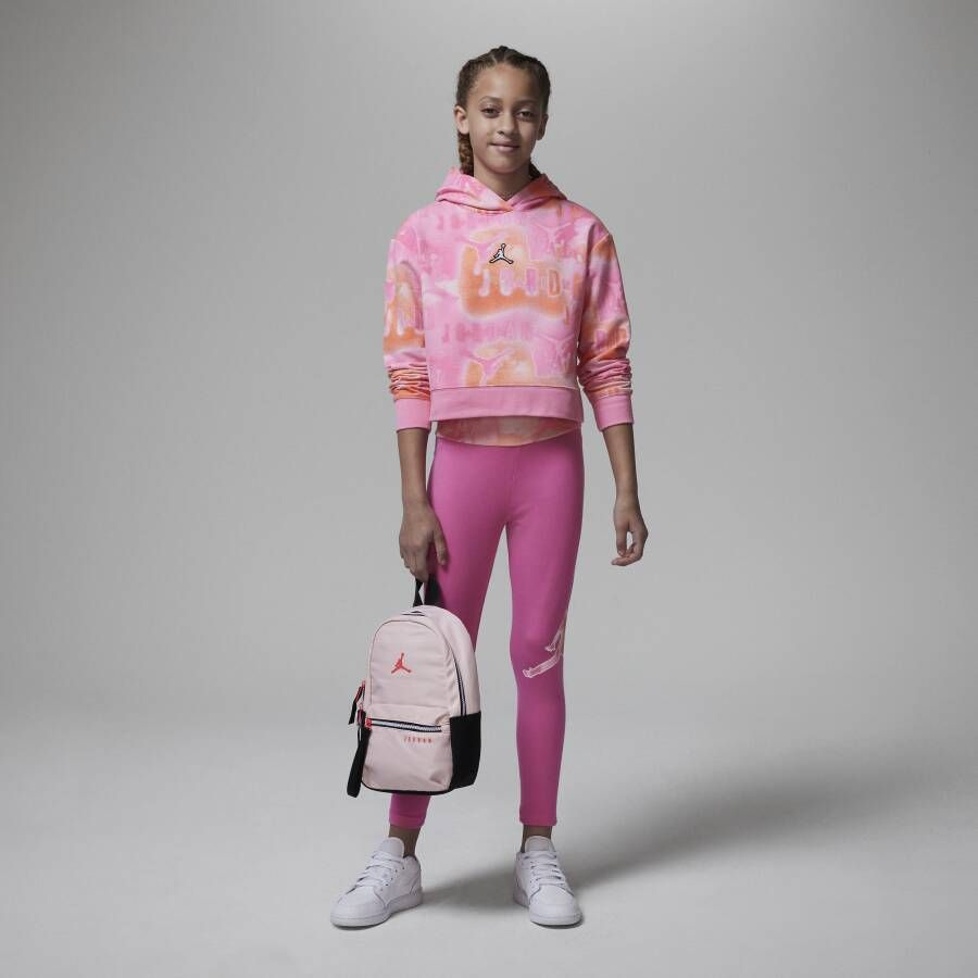 Jordan Essentials hoodie met print en recht design voor kids Roze