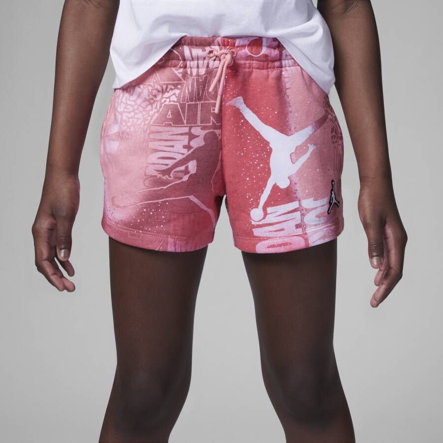 Jordan Essentials New Wave Printed Shorts Meisjesshorts Roze