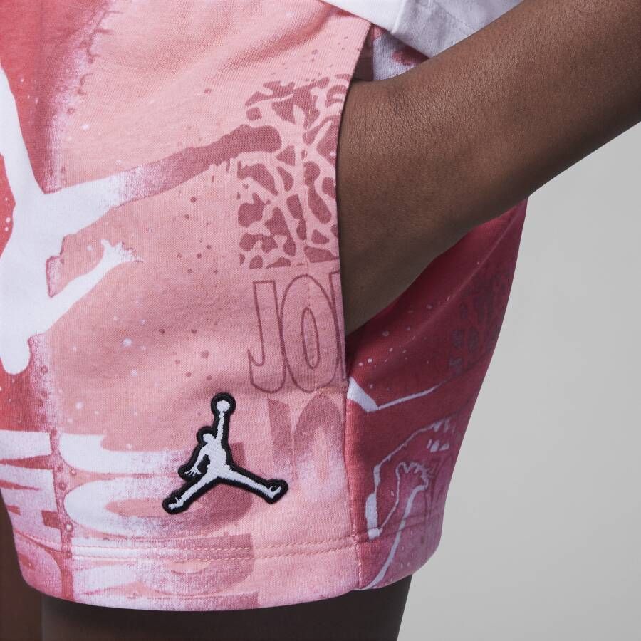 Jordan Essentials New Wave Printed Shorts Meisjesshorts Roze