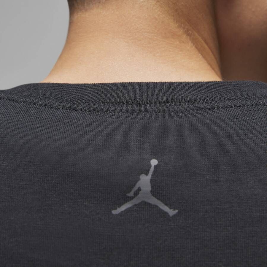 Jordan extra kort T-shirt met graphic en lange mouwen voor dames Zwart