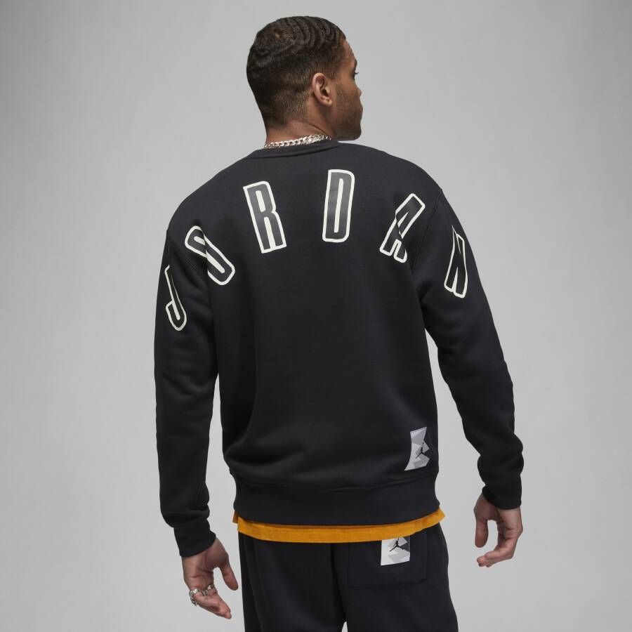 Jordan Flight MVP sweatshirt van fleece met ronde hals en graphic voor heren Zwart