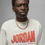 Jordan Grafische Fleece Crewneck Sweatshirt Phantom rush Orange black White Heren - Thumbnail 3