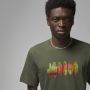 Jordan Flight MVP Wordmark T-Shirt Green Heren - Thumbnail 2