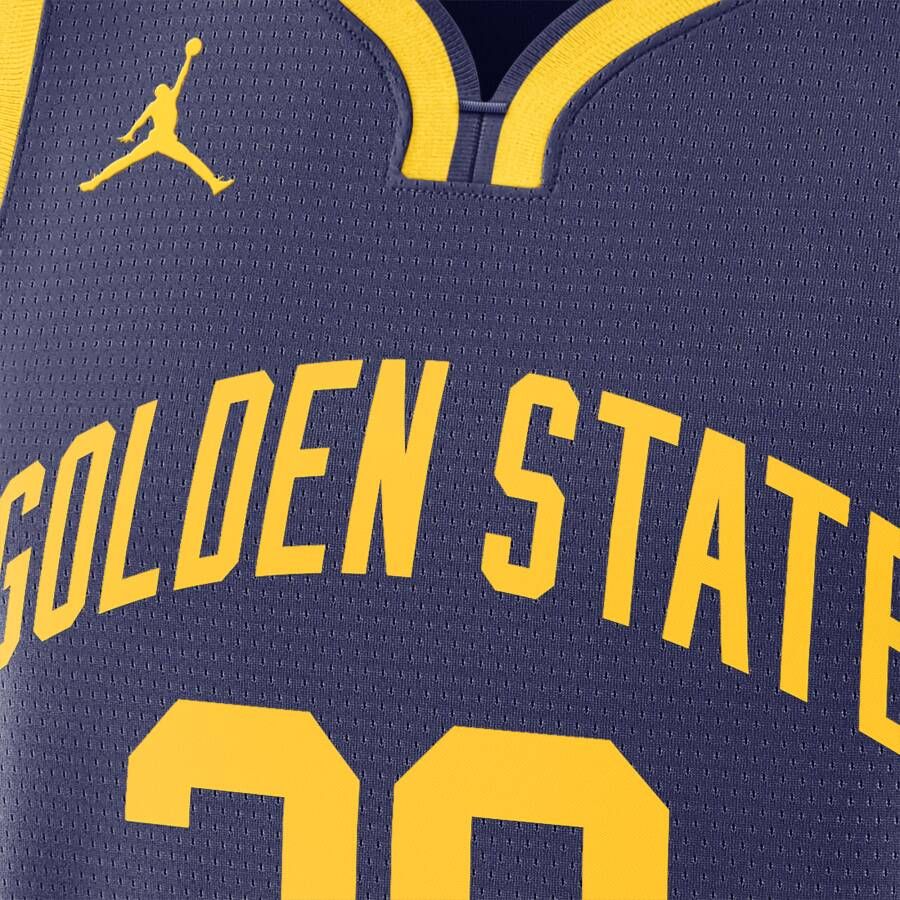 Jordan Golden State Warriors Statement Edition Swingman Dri-FIT NBA-jersey voor heren Blauw