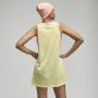 Jordan Mesh Crew Neck Mouwloze Jurk Yellow Dames - Thumbnail 2
