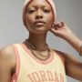 Jordan Mesh Crew Neck Mouwloze Jurk Yellow Dames - Thumbnail 3
