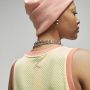 Jordan Mesh Crew Neck Mouwloze Jurk Yellow Dames - Thumbnail 4